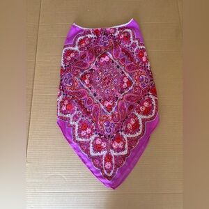 Wanted Pink and Red Paisley Scarf